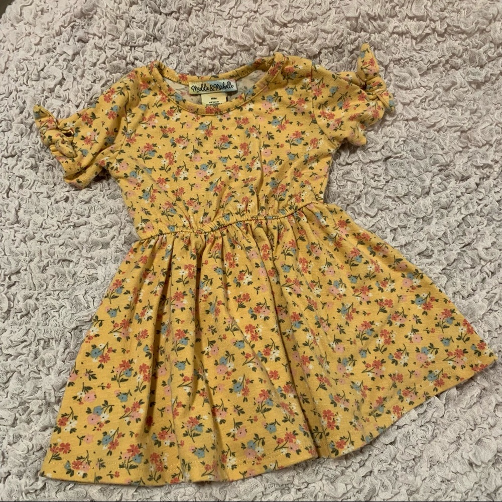 Maddie & Michelle | Yellow Floral Dress